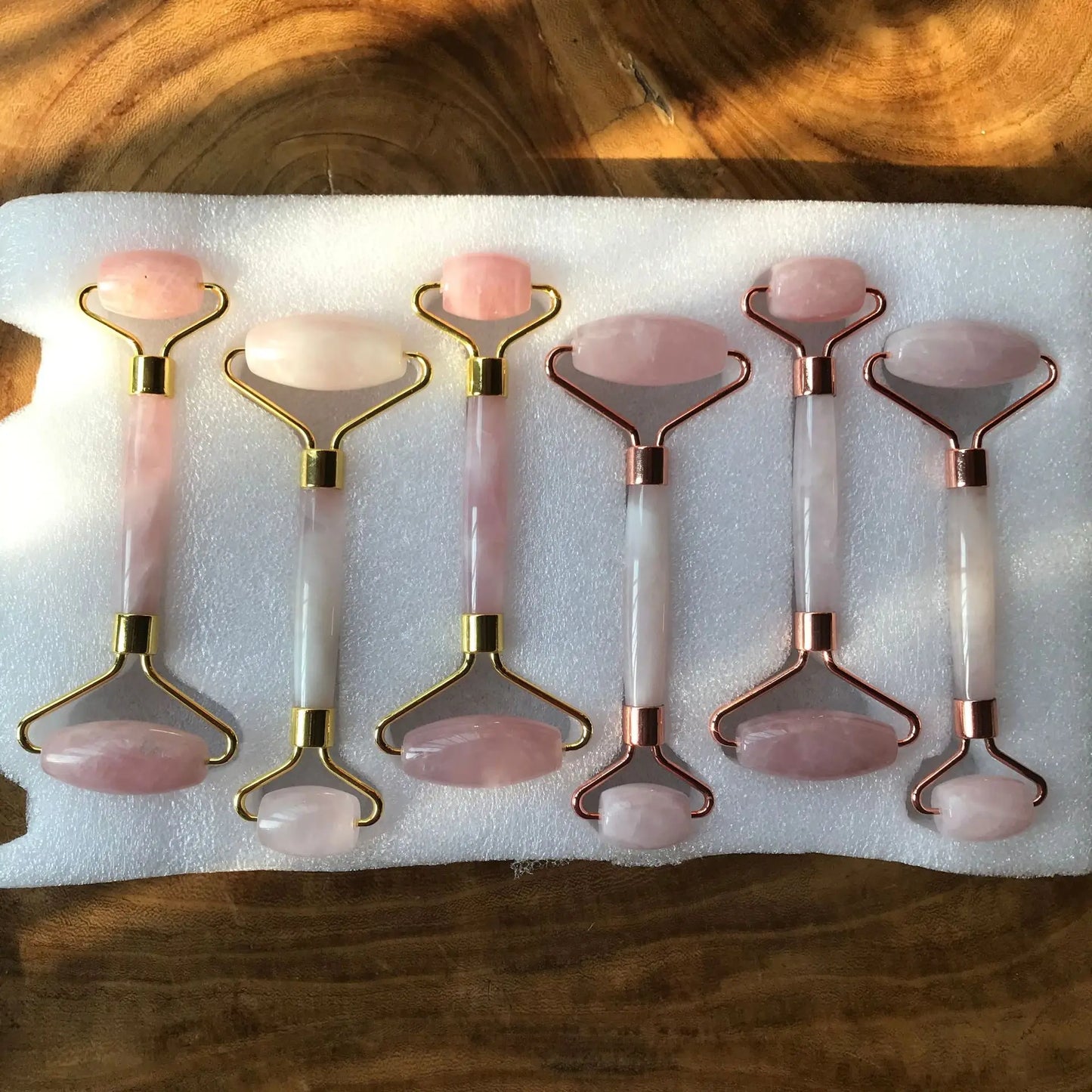  Crystal Rose Jade Roller & Gua Sha Set