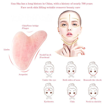  Crystal Rose Jade Roller & Gua Sha Set