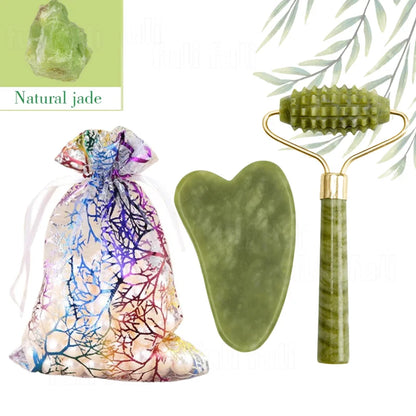  Crystal Rose Jade Roller & Gua Sha Set